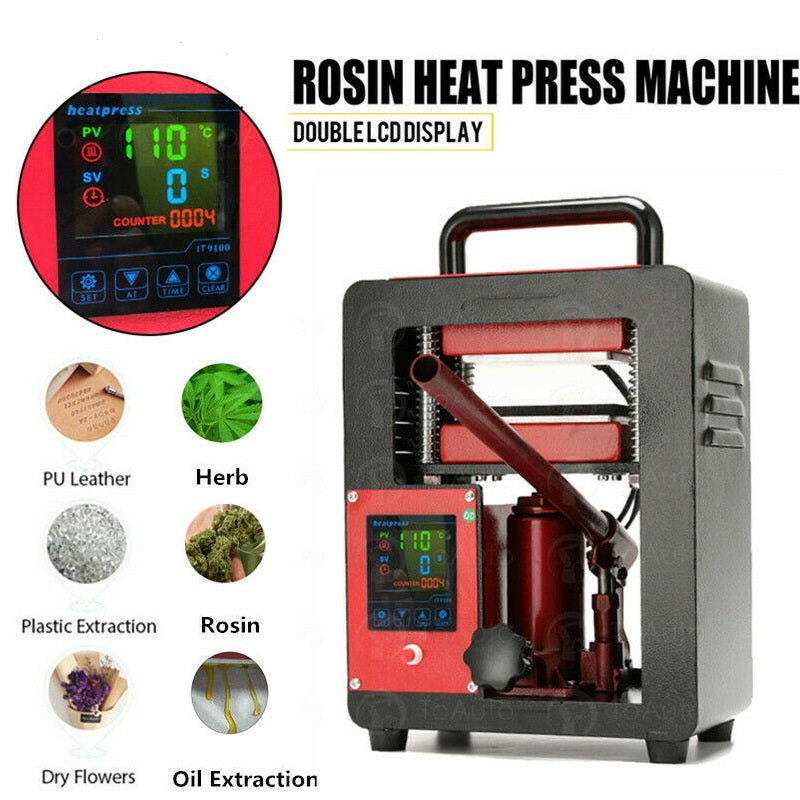 5 Ton Portable Rosin Press Machine 2.3 x 4.7'' Dual Heating Plate